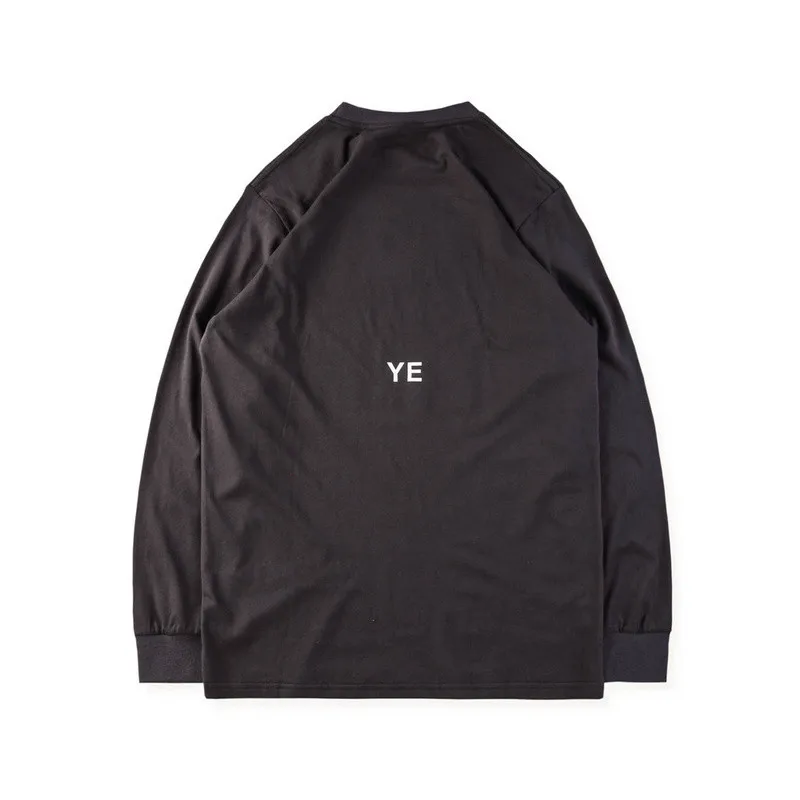 Kanye West WYOMING L/S толстовка с круглым вырезом для мужчин и женщин 1:1 модные