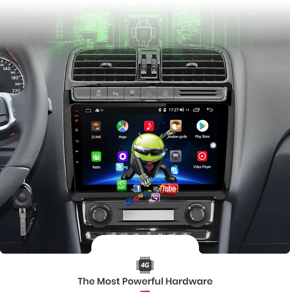 Junsun V1 pro 4G+ 64G CarPlay Android 9,0 DSP для POLO 2009- автомобильный Радио мультимедийный видеоплеер навигация gps RDS 2 din dvd