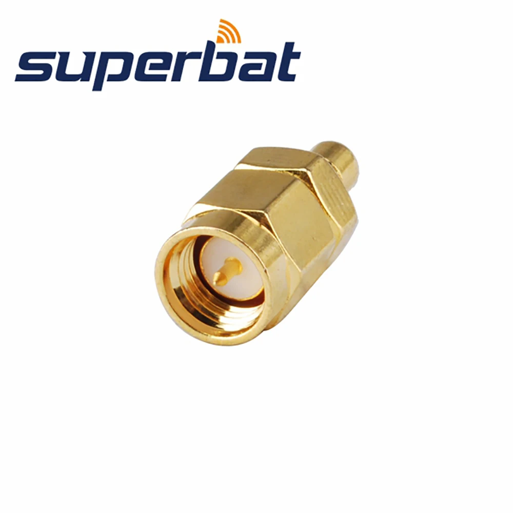 Superbat Aerial Connector for DAB Radio with RP-SMA Jack ( male pin) to RP-SMB Female ( male pin)