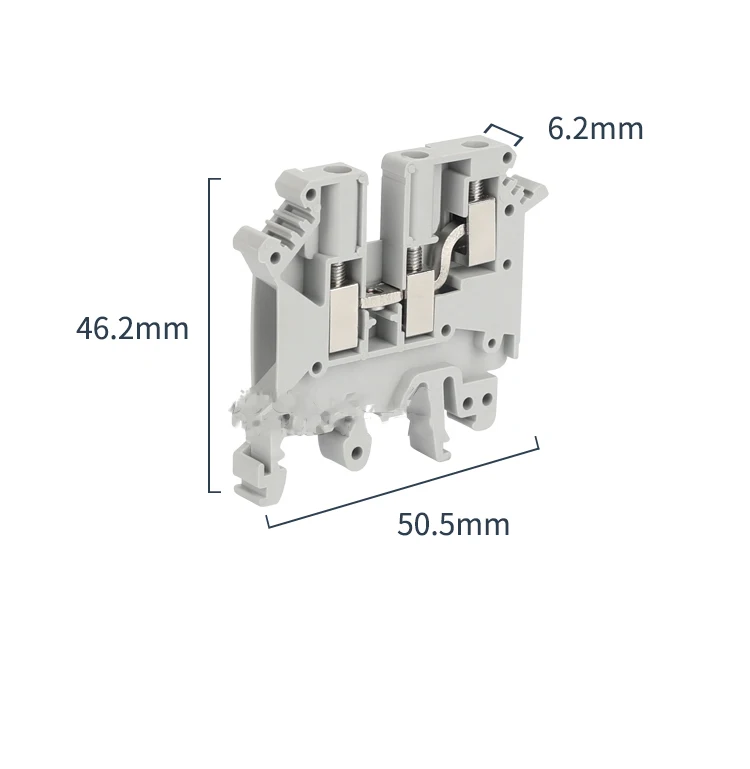 10 шт. UK-5-TWIN din-рейка клеммные блоки вместо PHOENIX CONTACT One In Two Out Multi Conductor UK5 3 проводники
