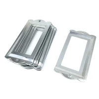 office file cabinet 85mm x 42mm silvery file name card holder for furniture cabinet drawer case file drawer tag 12pcs