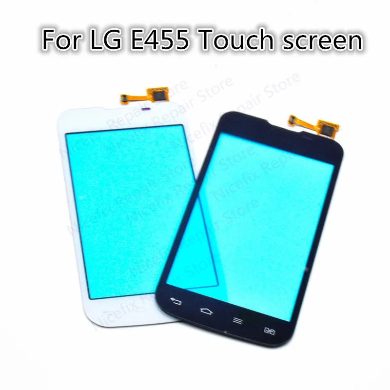 5Pcs/lot GOOD Working Black White Replacement Glass Panel Lens Touch Screen Digitizer For LG E455 Optimus L5 II Free shipping | Мобильные