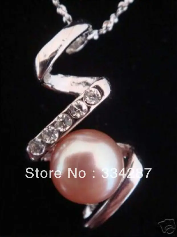 3 цвета! Модный кулон с искусственным белым/розовым/лавандовым/черным жемчугом