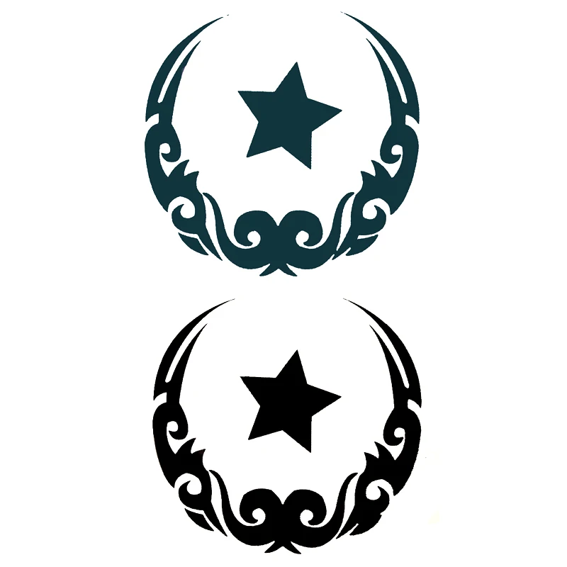Водостойкие Временные татуировки Beauty Moon and Star в стиле Харадзюку женские для тела