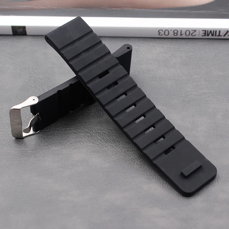 Ремешок силиконовый для часов 24 мм повседневный водонепроницаемый спортивный