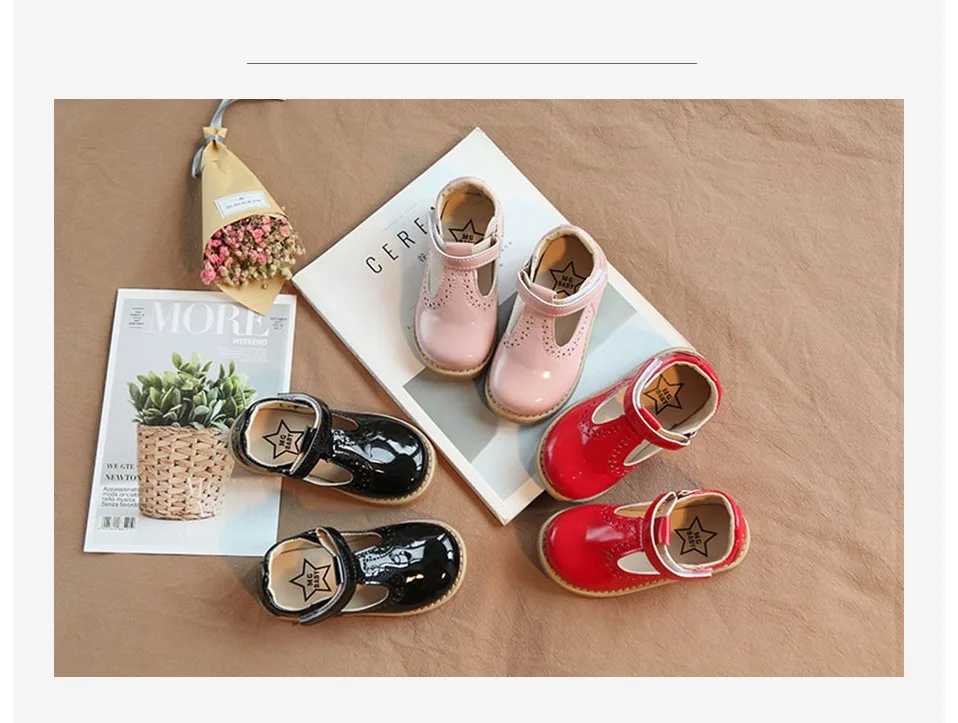 Kid Girls Leather Shoes Princess Spring Autumn Children's Shoes School Girl Casual England Retro Wedding Party Dance Shoes