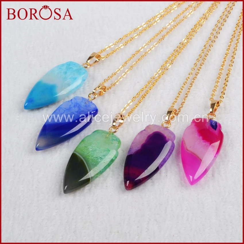 BOROSA 1 шт. наконечник из полированного радужного оникса кристалл Druzy Geode кулон