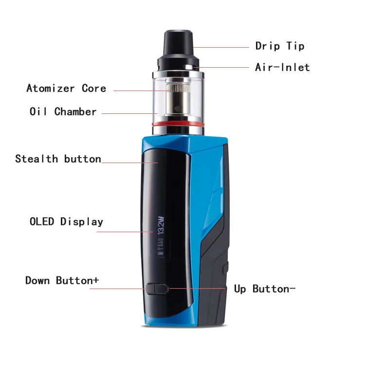 Оригинальный L8 100 Вт набор электронных сигарет Vape ручка коробка мод с 2 4 мл бак
