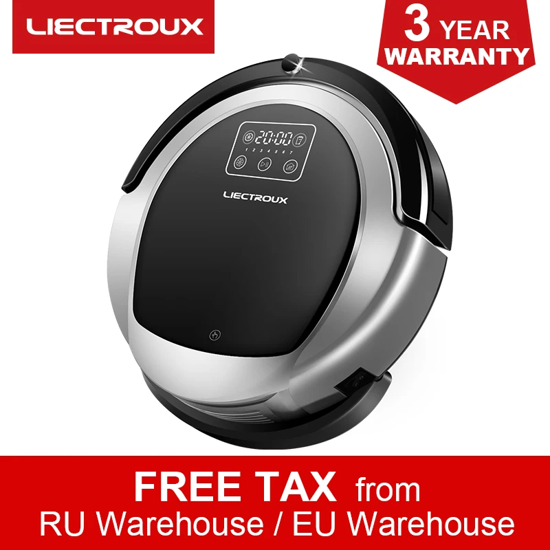 LIECTROUX B6009 Робот Пылесос wifi гироскоп Навигация картография влажная и сухая уборка