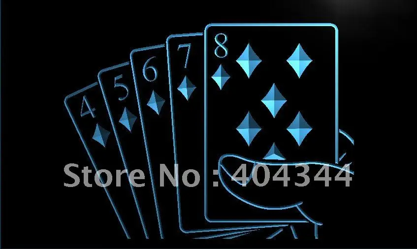 

LK428- Straight Flush Poker Casino Game LED Neon Light Sign