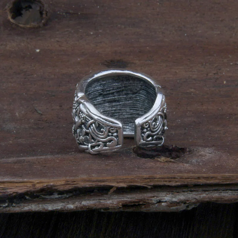Dropshiping Odin Symbol норвежский викинг руны кольца для мужчин Runic | Кольца