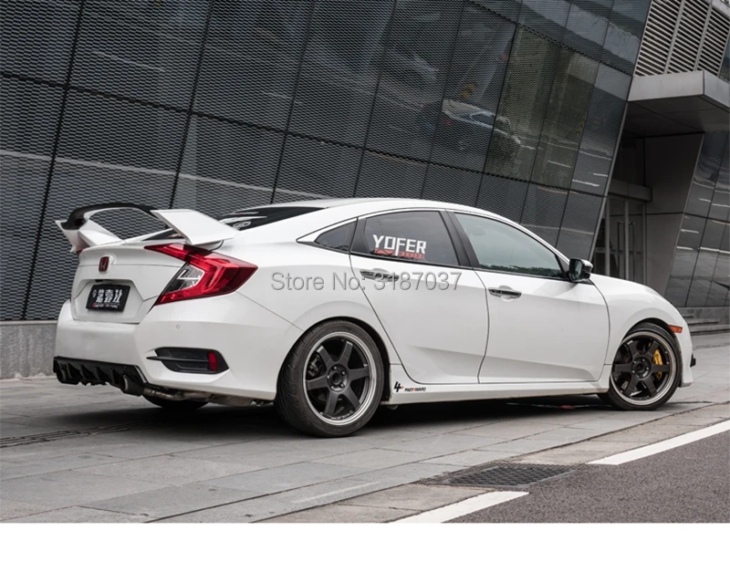 Чехол для Honda Civic Hatchback 2017 -2019 Type-R АБС-пластик Неокрашенный задний спойлер на крыло