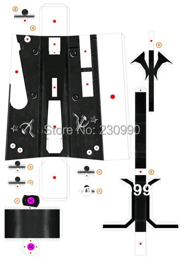 Оригинальная модель 2017 года новый масштабируемый крест огня AK47 3D бумажная