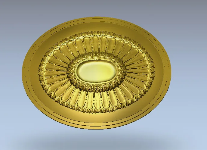 3D круглая пластина кольцевая рельефная модель в формате STL для ЧПУ