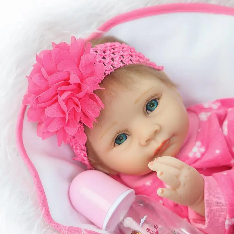 Reborn Baby Куклы девушка мягкая винилсиликоновых новорожденных Реалистичная кукла