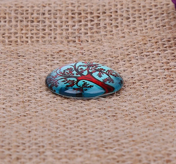 24pcs/lot New Beautiful Life Tree 12mm/14mm/16mm Round photo glass cabochon demo flat back Making Findings DIY Accessories