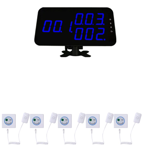 1display 5buttons Беспроводной Cafe пейджер Системы Новое поступление вибрировать смотреть пейджер k-300plus и небольшой силиконовый чехол для ключей кнопку вызова(1 часы+ 35 абонента - Цвет: 1display 5buttons
