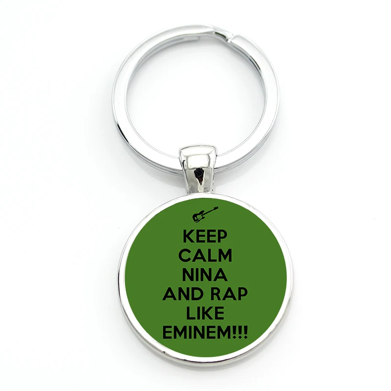 Мужской брелок TAFREE Keep Calm And Love Eminem модный в стиле хип хоп рэп певица кольцо