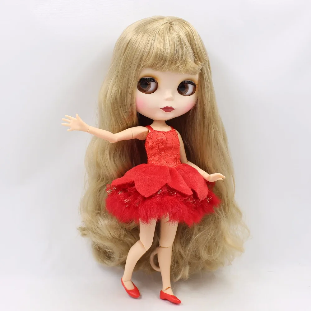Фабричная игрушечная кукла blyth с матовым лицом Рождественская обувь