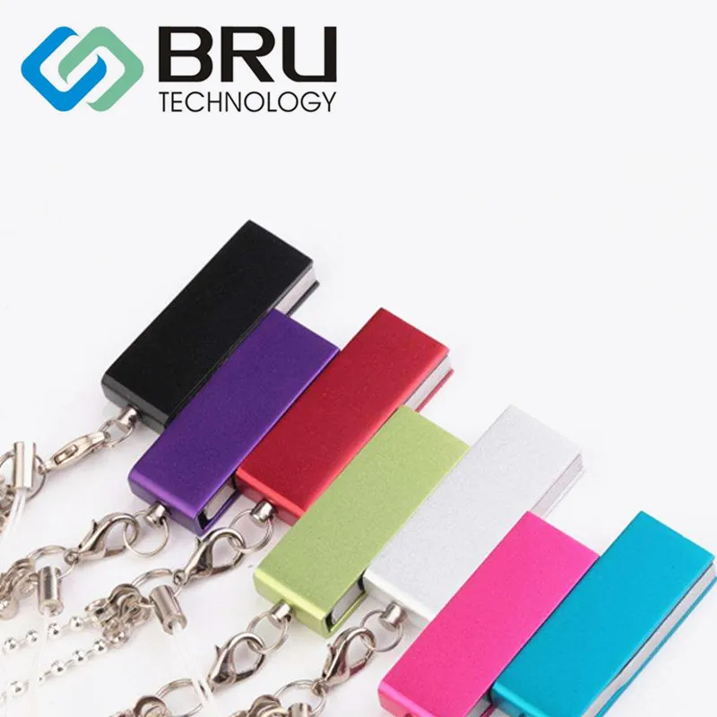 BRU 1GB2GB4GB8G USB флеш накопитель мини металлическая Флешка Поворотная USB2.0 Ручка