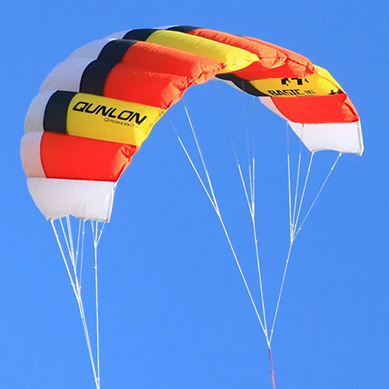 Красный двухлинейный мощный змей 40D Ripstop нейлоновый для скоростного парусного