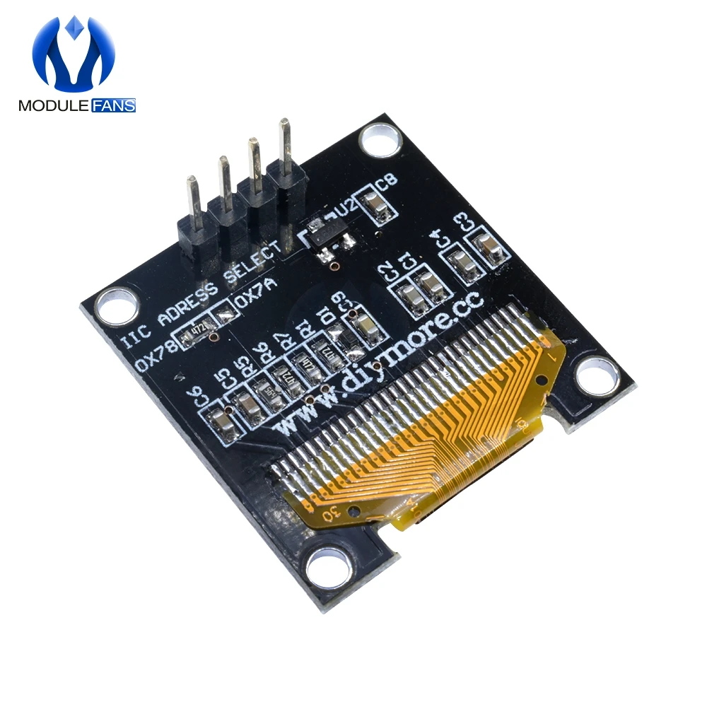 0,96 дюймов I2C IIC Серийный 128X64 128*64-белый топ с o-образным светодиодный Светодиодный Дисплей модуль совместим для Arduino STM32 контроллер драйвер платы 3V 5v