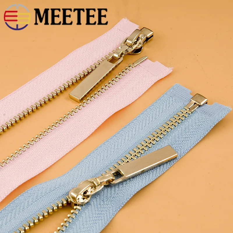 5 шт. Lightgold 3#40 см открытая металлическая молния для шитья куртки пальто молнии Cremalleras пуховое пальто молния DIY аксессуары для одежды