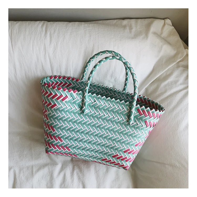 Плетеная соломенная Пляжная сумка ручной работы большие сумки из ротанга