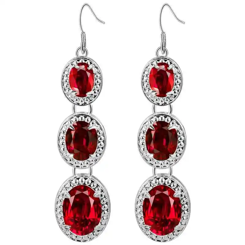 Модное в форме груши Мистический Камень длинные висячие серьги на крючках для