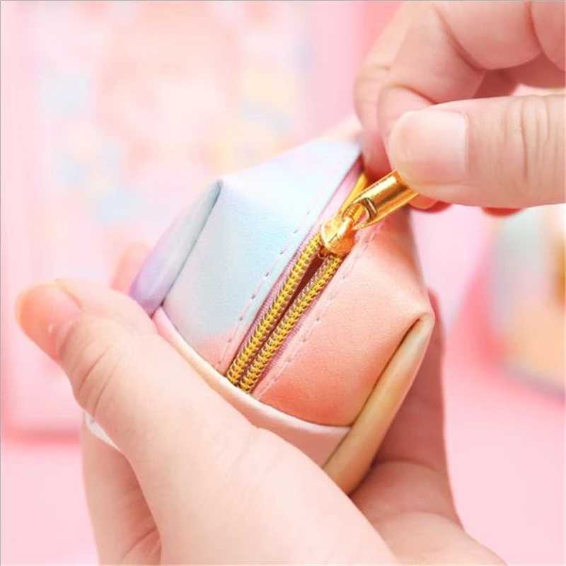 1 шт. красочные розовые пеналы Kawaii канцелярские принадлежности макияж подарочная