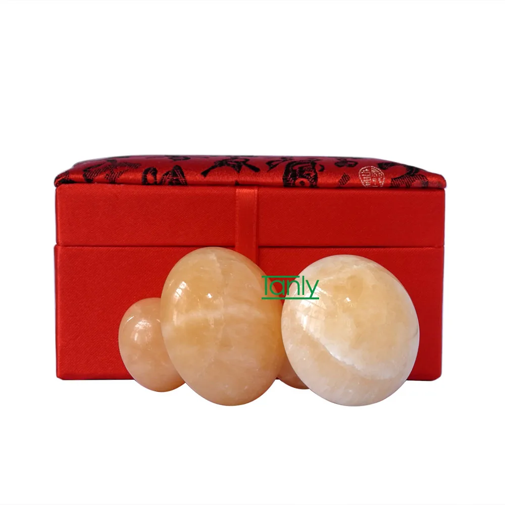 Традиционный массажный инструмент красоты лица натуральный желтый нефрит