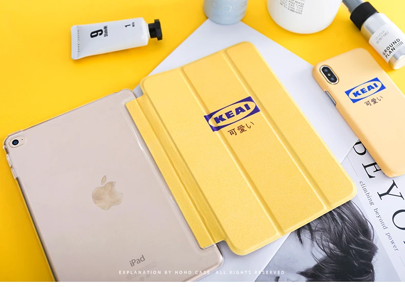 Желтый симпатичный магнит откидная крышка чехол для iPad Pro 9,7 air 10,5 11 12,9 Mini2 на возраст 3, 4, 5, планшет чехол для нового iPad 9,7