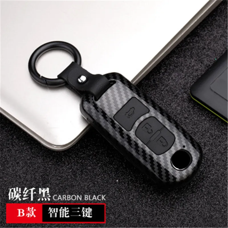 

Car Styling Carbon fiber Car Remote Smart Key Case Cover Keychain shell For Mazda 3 Mazda 6 CX5 CX4 CX- 5 CX- 7 CX- 9 Atenza