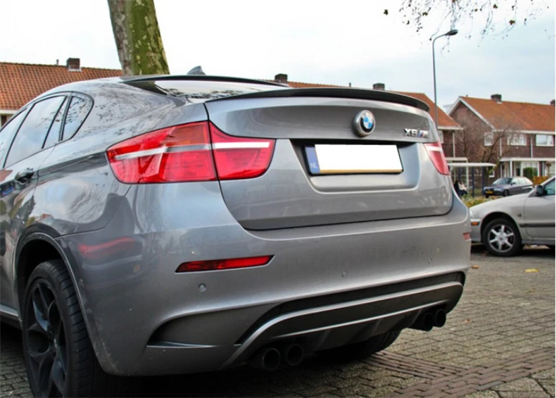 Спойлер HLONGQT из углеродного волокна для BMW X6 E71 X6M 2008 2014 высококачественные