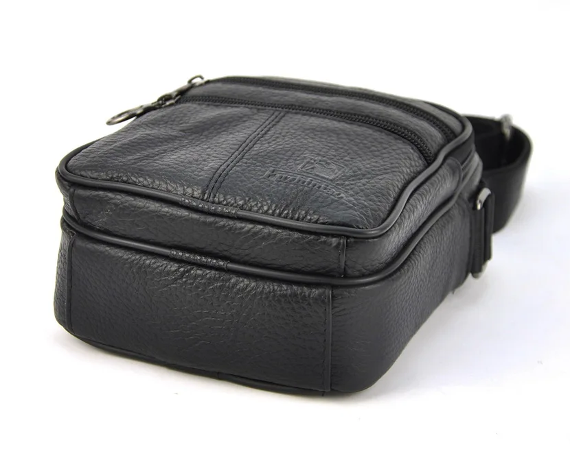 Мужская маленькая сумка через плечо из натуральной кожи Классическая с 5