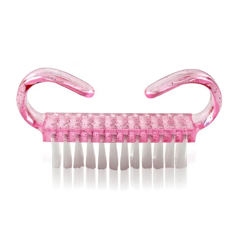 Brainbow 2 шт розовая пластиковая щетка для ногтей маленький размер очистки пыли