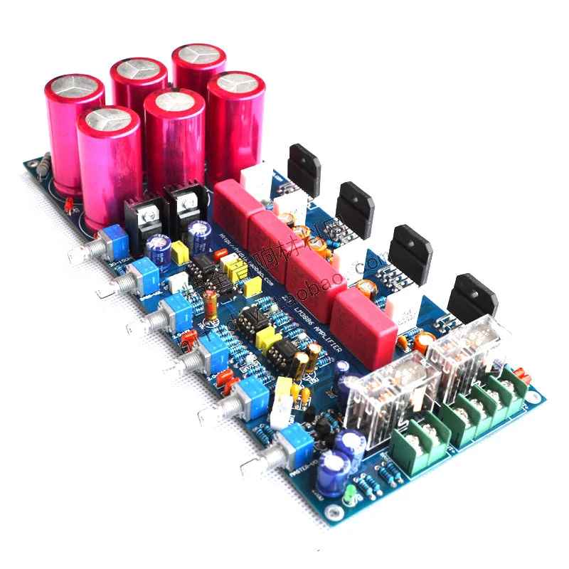 Плата усилителя с реле защиты DIY лихорадка LM3886 сабвуфер усилитель доска 2,1 канала 68 Вт* 2+ 120 W