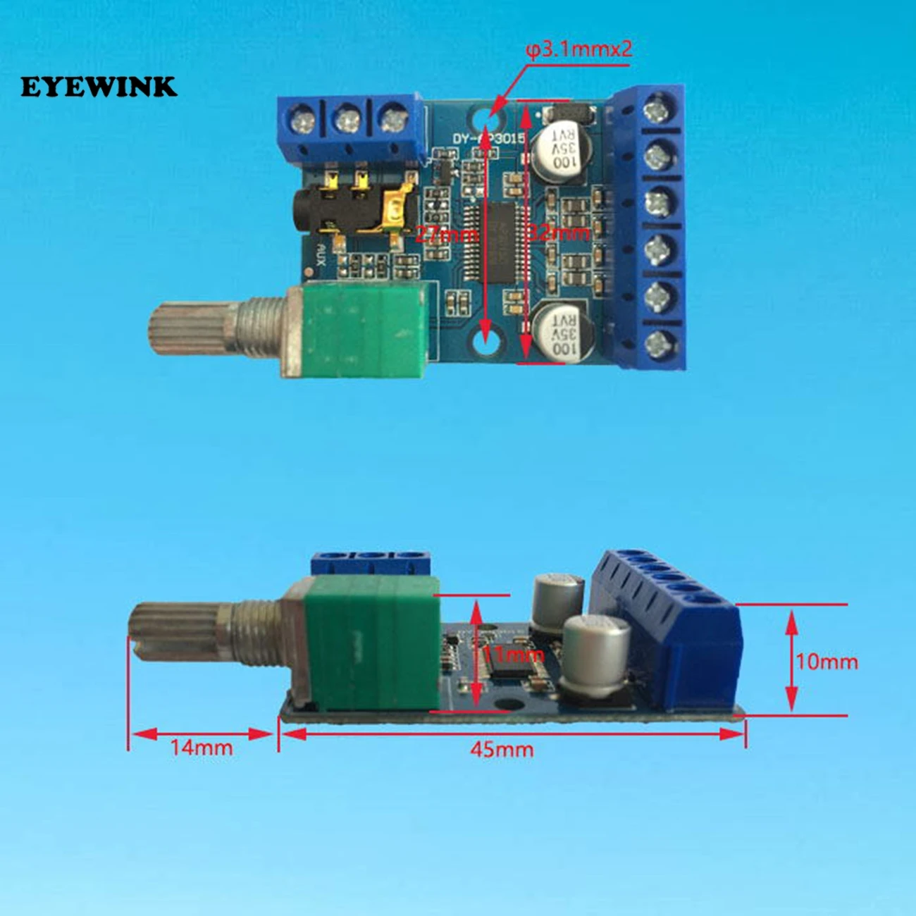 Плата цифрового стерео усилителя мощности 30Wx2 12 В/24 В источник питания DIY модуль -