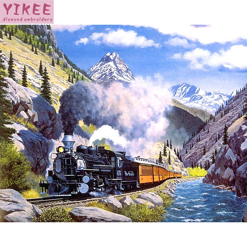 

diamond embroidery landscape,5d diamond painting full drill,diamond painting train
