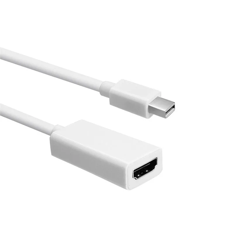 Белый Мини DP к hdmi-кабель, адаптер Mini Displayport Male-HDMI Женский конвертер для ПК Macbook HDTV проектор