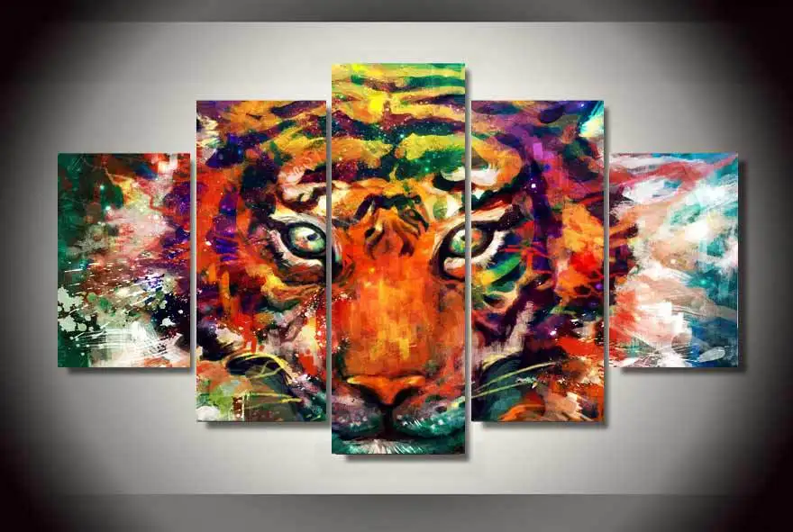 

HD Printed Abstract tiger Painting on canvas room decoration print poster picture canvas Free shipping