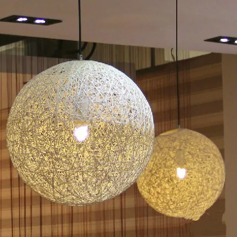 

Free shipping High quality New style designer indoor wicker sphere light Originality Modern brief art pendant light KR-DD072
