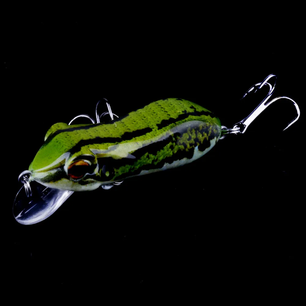 

3D Frog Hard Fishing Lure Bait Floating Bass Pike Perch Catfish Snakehead NEW