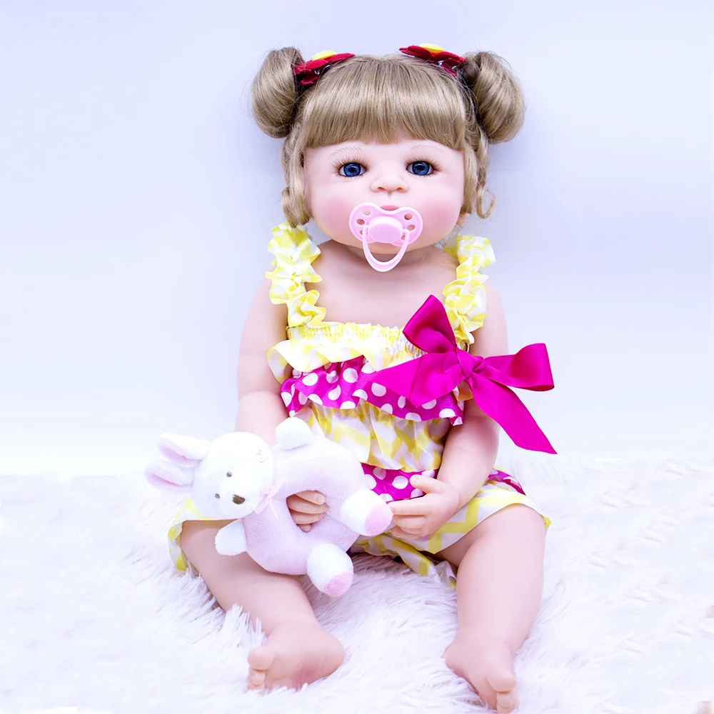 55 см силиконовые куклы Reborn Младенцы Настоящее касание bathe princess bebe playmate как дети