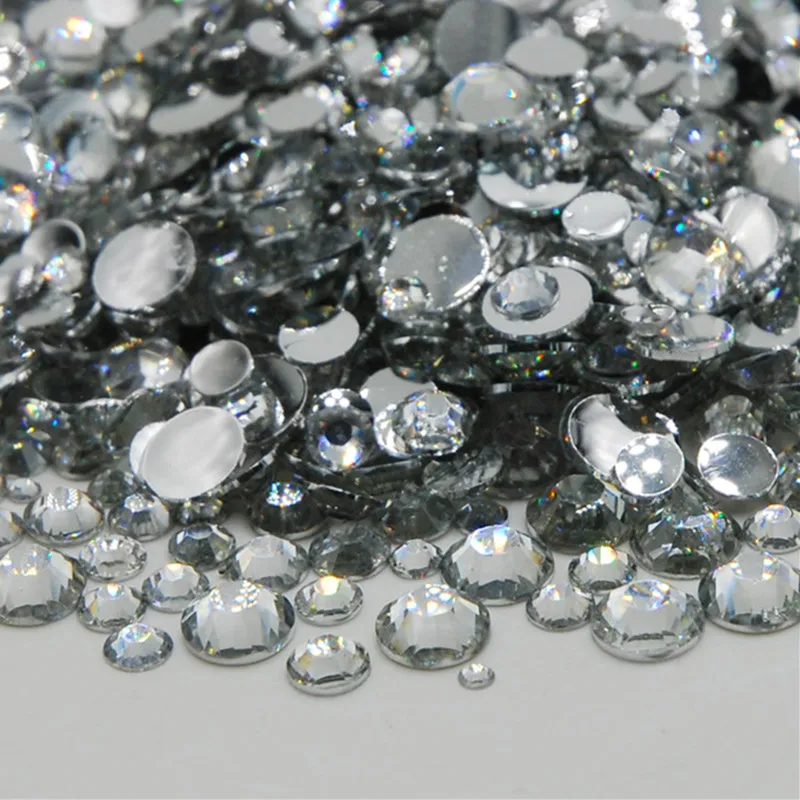 1000 шт./упак. разные размеры плоская задняя сторона прозрачный белый акриловый