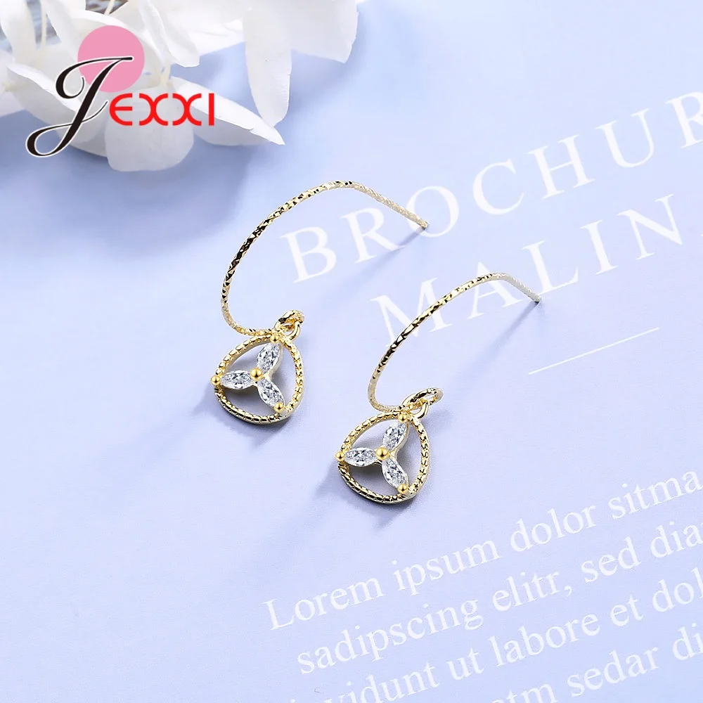 Удивительные блестящие кристальные цветы простые модные женские серьги для женщин на вечеринке День рождения ювелирные изделия Подарки Большие скидки на.