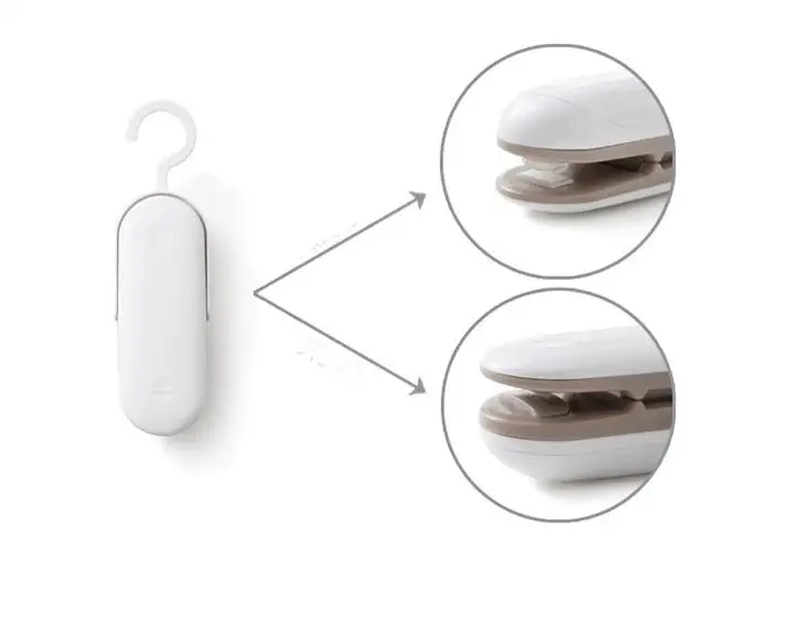 

Portable Hand Pressure Mini Sealing Machine Heat Impulse Sealer Bags Capper Plastic Food Snack Storage Sealing Bag Clips