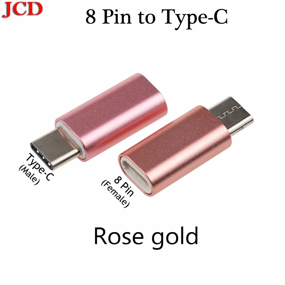 JCD 8 контактный переходник Feamle на Type c папа/micro usb адаптер USB C кабель