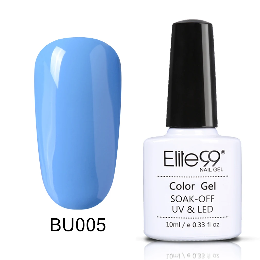 BU005 Elite99 10 мл кофейный коричневый Цветной Гель-лак для ногтей замачиваемый УФ элегантный Шоколадный коричневый лак для маникюра - Цвет: BU005