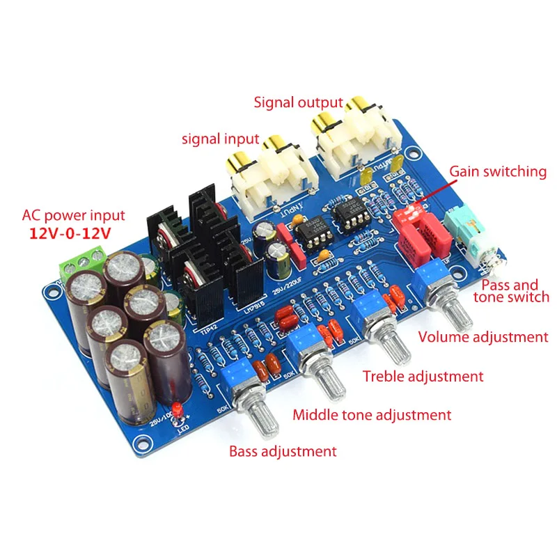 JRC5532 Двойной AC 12 V 18 музыка регулятор громкости HIFI op усилитель предусилитель аудио